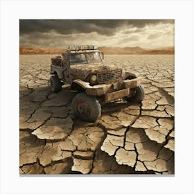 Desert Jeep Canvas Print