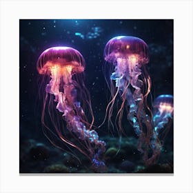 The Bioluminescent Glow Surro Canvas Print