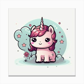 Cute Unicorn 457 Canvas Print