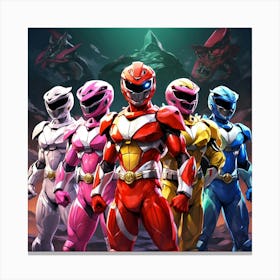 Power Rangers Canvas Print