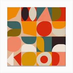 Bauhaus Modern Bold Square Canvas Print