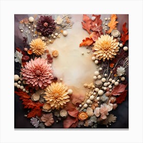 Autumn Flower Arrangement Canvas Print