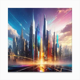 Futuristic City 142 Canvas Print