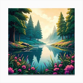 Forest Lake Canvas Print