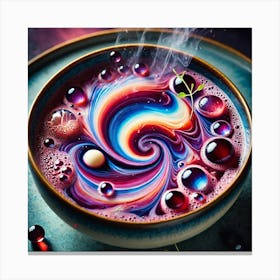 A Close Up Of Quantum Fusion Soup, A Rich, Vibra Canvas Print