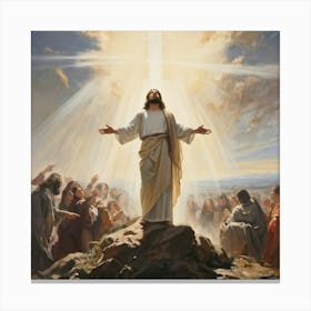 A Depiction Of A Sunday Morning Where The Essence Of The Resurrection After Jesus Christs Crucifixi (3) Canvas Print