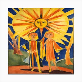 Sun And The Moon Canvas Print