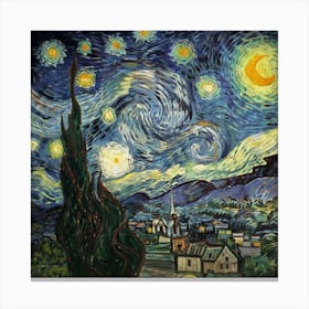 The Starry Night Vincent Van Gogh Art Print Pa Canvas Print