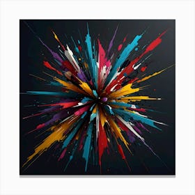 Emotional Spectrum Explosion Canvas Print