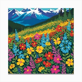 ALASKA SUMMER WILDFLOWERS Canvas Print