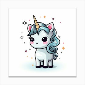 Cute Unicorn 637 Canvas Print