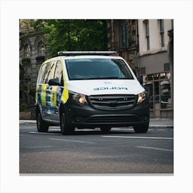 Police Van Canvas Print