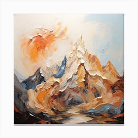 Mountain Landscape Painting Canvas Print