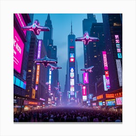 Times Square At Night 1 Canvas Print