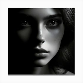 Girl In The Dark Canvas Print