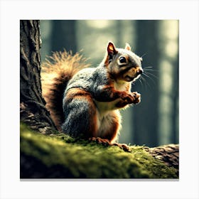 Squirrel In The Forest 254 Canvas Print