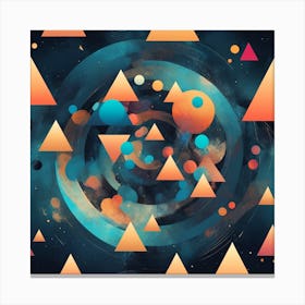 Triangles In Space Canvas Print