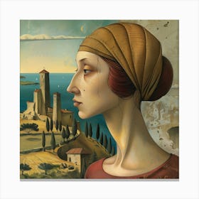 Lady In A Hat Canvas Print