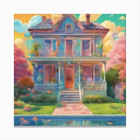 House In The Park Canvas Print