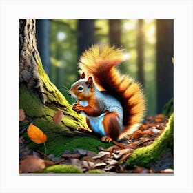 Squirrel In The Forest 355 Canvas Print