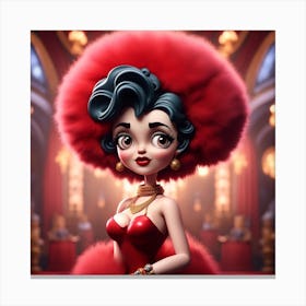 Doll In A Red Dress Canvas Print