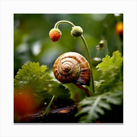 Nature Tree Plant Flower Snail Macro Garden Flora Branch Animal Summer Leaf Spring Gras (6) Canvas Print