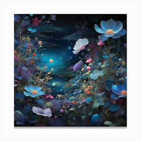 Flowers In The Night Canvas Print