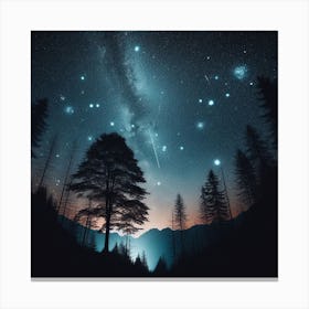 Night Sky With Stars 1 Canvas Print