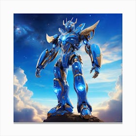 Blue Robot Canvas Print