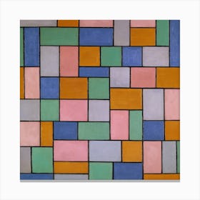 Composition In Dissonances, Theo Van Doesburg Square Canvas Print