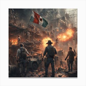 Mexican Flag 20 Canvas Print
