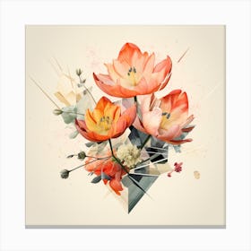 Abstract Tulips Canvas Print