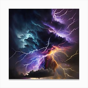 Lightning In The Sky 14 Canvas Print