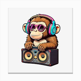 Monkey Dj Canvas Print