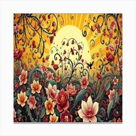 Flowers In The Sun Canvas Print