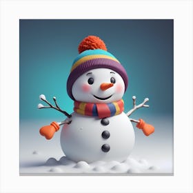 Snowman 2 Canvas Print