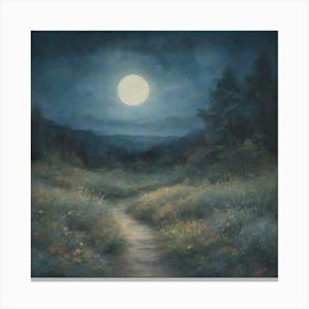 Moonlight Path Canvas Print