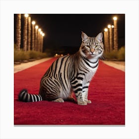 Zebra Cat Canvas Print