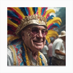 Portrait Of A Man In A Colorful Costume Canvas Print