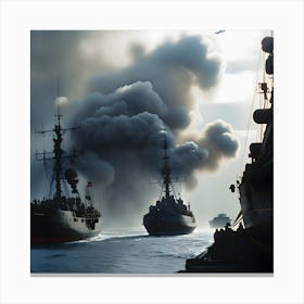 Naval Warfare - Ships at Sea 1 Canvas Print