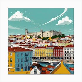 Lisbon Cityscape 3 Canvas Print