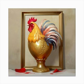 Rooster Gold Canvas Print