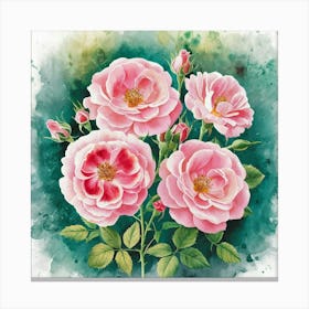 Pink Roses 6 Canvas Print