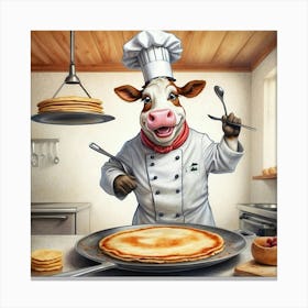 Chef Cow 14 Canvas Print