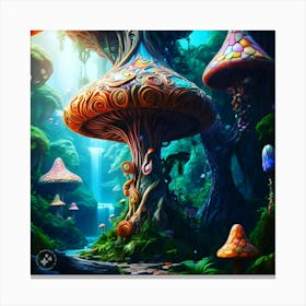 Mushroom Forest 3 Canvas Print