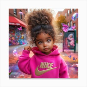 Nike Girl 5 Canvas Print