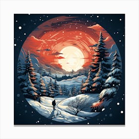 Winter Landscape for Christmas 2 Canvas Print