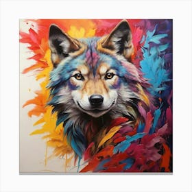 Abstract Wolf Canvas Print