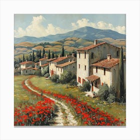 Tuscan Poppies Canvas Print