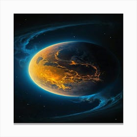 Earth In Space Canvas Print